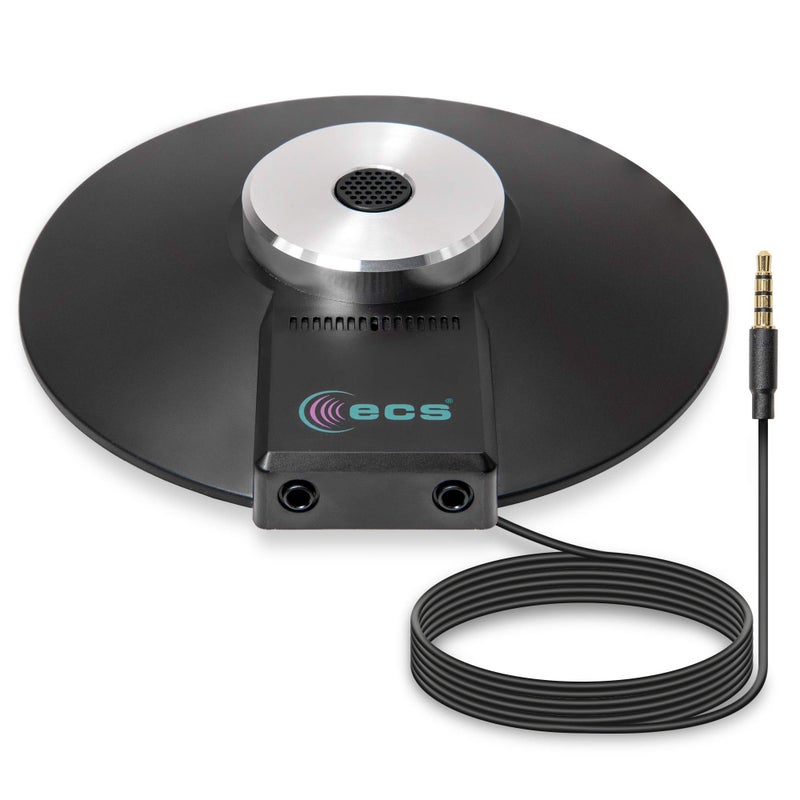 ECS WordForum 3.5mm TRRS 4 Pole 360Â° Omni-Directional Conference Recording Microphone with Daisy Chain Option for Meetings Using iPhone, Android, Smartphone, Microsoft Surface and Other Tablets - Image 1